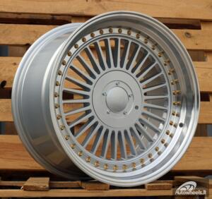 Ratlankis R19x9  10X112/120  ET  20  74.1  L2413  Silver+Polished Lip (SP)  For BMW  (K3)  (ALPINA style Rear+Front)