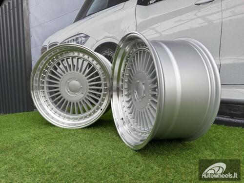 Ratlankis R19x9  10X112/120  ET  20  74.1  L2413  Silver+Polished Lip (SP)  For BMW  (K3+P1)  (ALPINA style Rear+Front)