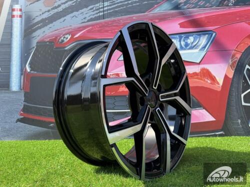 Ratlankis R18x7.5  5X100  ET  45  57.1  B5952  (IN5563)  Black Polished (MB)  For VW  (K8)