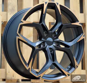 Ratlankis R18x8  5X112  ET  40  57.1  I5572  (FBX220)  Black Polished Half Matt Cooper (MBHMC)  For CUPRA  (Z5+K8+P2)  (HYBRID FORGED)