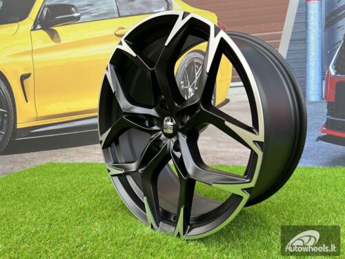 Ratlankis R19x8.5  5X112  ET  40  57.1  I5572  (FBX220)  Black Polished Half Matt (MBHM)  For CUPRA  (Z5)  (HYBRID FORGED)
