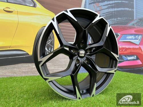 Ratlankis R19x8.5  5X112  ET  40  57.1  I5572  (FBX220)  Black Polished Half Matt (MBHM)  For CUPRA  (Z5)  (HYBRID FORGED)