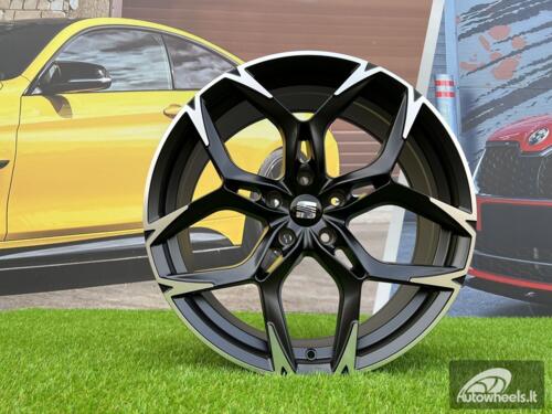 Ratlankis R19x8.5  5X112  ET  40  57.1  I5572  (FBX220)  Black Polished Half Matt (MBHM)  For CUPRA  (Z5+P2)  (HYBRID FORGED)