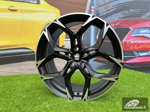 Ratlankis R19x8.5  5X112  ET  40  57.1  I5572  (FBX220)  Black Polished Half Matt (MBHM)  For CUPRA  (Z5+P2)  (HYBRID FORGED)