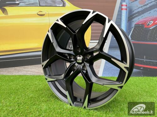 Ratlankis R19x8.5  5X112  ET  40  57.1  I5572  (FBX220)  Black Polished Half Matt (MBHM)  For CUPRA  (Z5+P2)  (HYBRID FORGED)