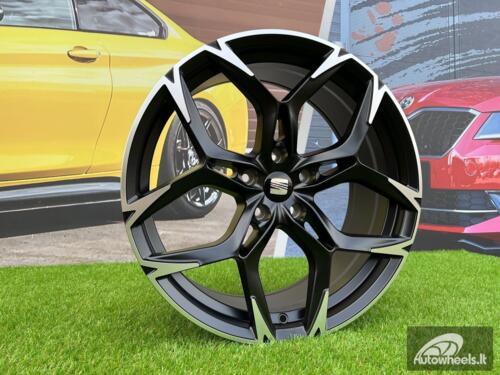 Ratlankis R19x8.5  5X112  ET  40  57.1  I5572  (FBX220)  Black Polished Half Matt (MBHM)  For CUPRA  (Z5+P2)  (HYBRID FORGED)