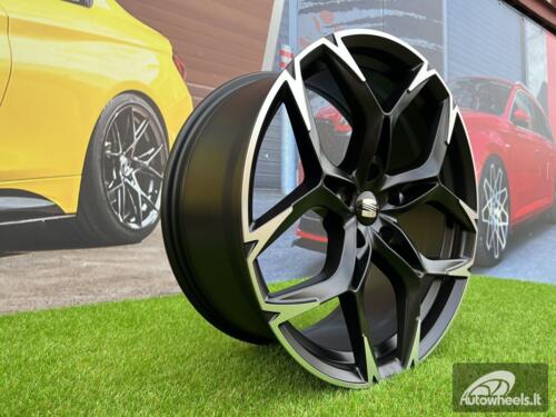 Ratlankis R19x8.5  5X112  ET  40  57.1  I5572  (FBX220)  Black Polished Half Matt (MBHM)  For CUPRA  (Z5+P2)  (HYBRID FORGED)