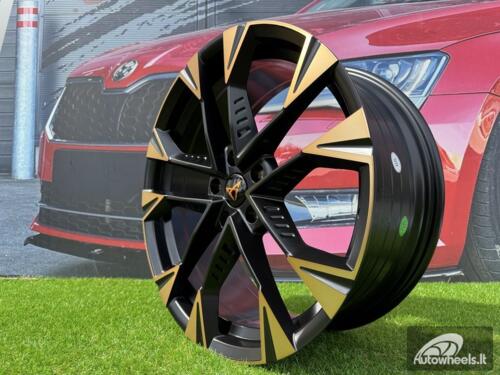 Ratlankis R19x8  5X112  ET  40  57.1  YF1150  Black Polished Half Matt Cooper (MBHMC)  For CUPRA  (K8+P1)  (HYBRID FORGED)