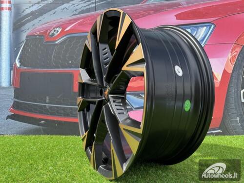 Ratlankis R19x8  5X112  ET  40  57.1  YF1150  Black Polished Half Matt Cooper (MBHMC)  For CUPRA  (K8+P1)  (HYBRID FORGED)