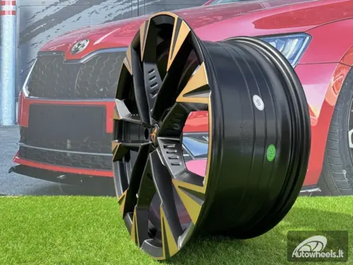 Ratlankis R19x8  5X112  ET  40  57.1  YF1150  Black Polished Half Matt Cooper (MBHMC)  For CUPRA  (K8+P1+P2)  (HYBRID FORGED)