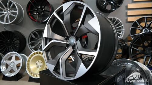 Ratlankis R20x9  5X112  ET  25  66.5  B1637  (H3059F)  Grey Polished (MG)  For AUD  (K8)  (Q7/Q8 HYBRID FORGED)