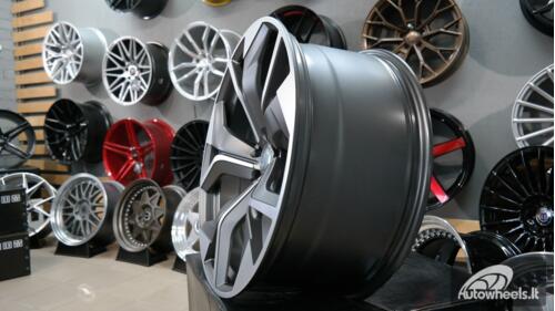 Ratlankis R20x9  5X112  ET  25  66.5  B1637  (H3059F)  Grey Polished (MG)  For AUD  (K8)  (Q7/Q8 HYBRID FORGED)
