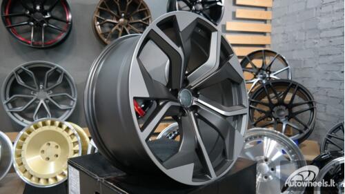 Ratlankis R20x9  5X112  ET  25  66.5  B1637  (H3059F)  Grey Polished (MG)  For AUD  (K8)  (Q7/Q8 HYBRID FORGED)