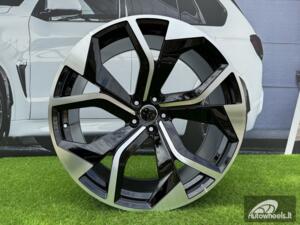 Ratlankis R20x9  5X112  ET  25  66.5  B1637  (H3059F)  Black Polished (MB)  For AUD  (K8)  (Q7/Q8 HYBRID FORGED)