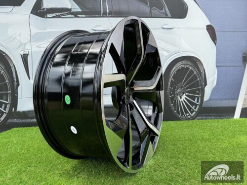 Ratlankis R20x9  5X112  ET  25  66.5  B1637  (H3059F)  Black Polished (MB)  For AUD  (K8)  (Q7/Q8 HYBRID FORGED)