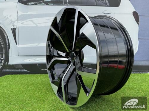 Ratlankis R20x9  5X112  ET  25  66.5  B1637  (H3059F)  Black Polished (MB)  For AUD  (K8)  (Q7/Q8 HYBRID FORGED)