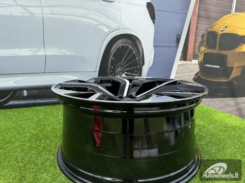 Ratlankis R20x9  5X112  ET  25  66.5  B1637  (H3059F)  Black Polished (MB)  For AUD  (K8)  (Q7/Q8 HYBRID FORGED)