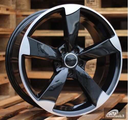 Ratlankis R19x8.5  5X112  ET  32  66.5  BK217  (BY939)  Black Polished (MB)  For AUD  (Z3)