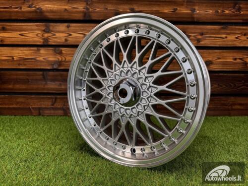 Ratlankis R15x7  4X100  ET  35  73.1  BY479  (BK5616)  Silver+Polished Lip (SP)  For RACIN  (P+Z7+R)  (BBS Style)