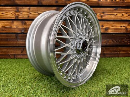 Ratlankis R15x7  4X100  ET  35  73.1  BY479  (BK5616)  Silver+Polished Lip (SP)  For RACIN  (P+Z7+R)  (BBS Style)