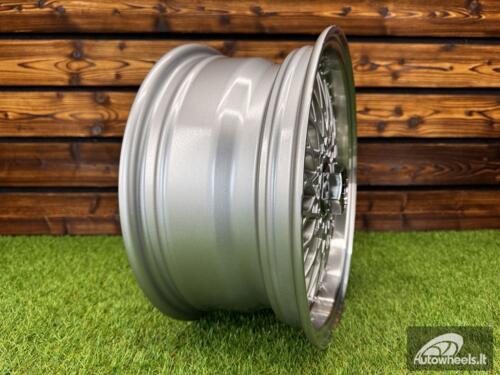 Ratlankis R15x7  4X100  ET  35  73.1  BY479  (BK5616)  Silver+Polished Lip (SP)  For RACIN  (P+Z7+R)  (BBS Style)
