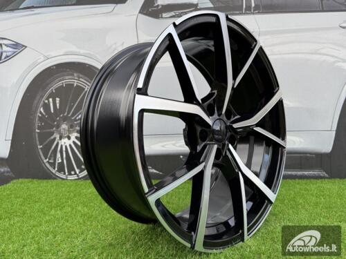 Ratlankis R18x7.5  5X112  ET  51  57.1  B5801  (FBX256)  Black Polished (MB)  For VW  (Z6)  (HYBRID FORGED)