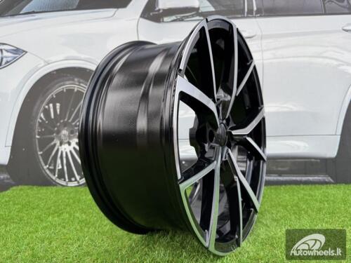 Ratlankis R18x7.5  5X112  ET  51  57.1  B5801  (FBX256)  Black Polished (MB)  For VW  (Z6)  (HYBRID FORGED)