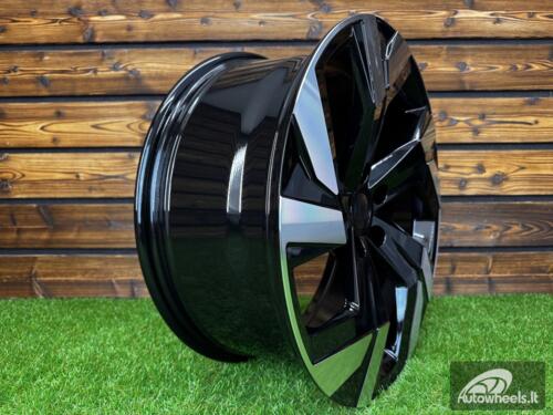 Ratlankis R19x8  5X112  ET  40  57.1  FBX230  Black Polished (MB)  For SKODA  (K8)  (HYBRID FORGED)