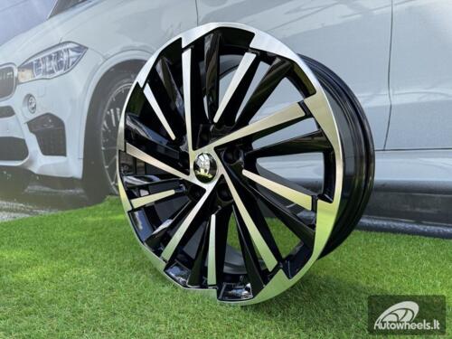 Ratlankis R17x7  5X112  ET  40  57.1  FBX261  Black Polished (MB)  For SKODA  (K8)  (HYBRID FORGED)