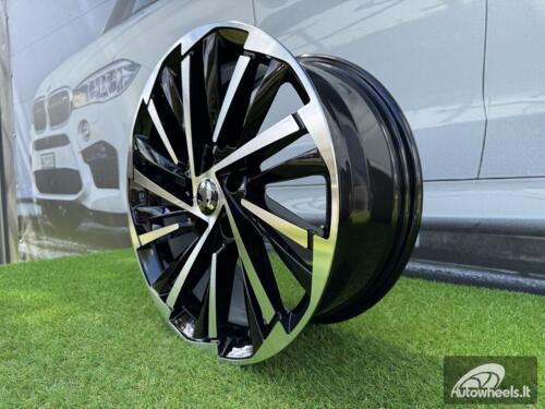 Ratlankis R17x7  5X112  ET  40  57.1  FBX261  Black Polished (MB)  For SKODA  (K8)  (HYBRID FORGED)