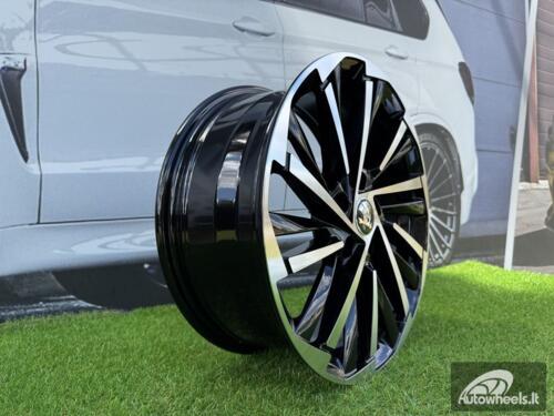 Ratlankis R17x7  5X112  ET  40  57.1  FBX261  Black Polished (MB)  For SKODA  (K8)  (HYBRID FORGED)