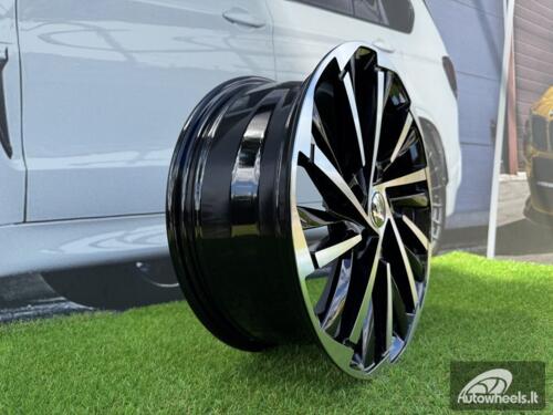 Ratlankis R17x7  5X112  ET  40  57.1  FBX261  Black Polished (MB)  For SKODA  (K8)  (HYBRID FORGED)