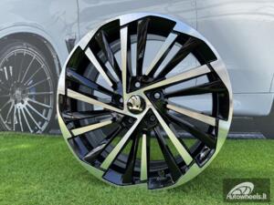 Ratlankis R17x7  5X112  ET  40  57.1  FBX261  Black Polished (MB)  For SKODA  (Z7+P)  (HYBRID FORGED)