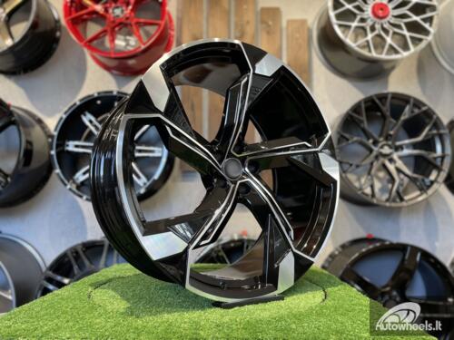 Ratlankis R19x8.5  5X112  ET  34  66.5  Y1201  (IN5633)  Black Polished (MB)  For AUD  (K8)