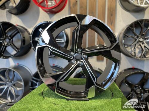 Ratlankis R19x8.5  5X112  ET  34  66.5  Y1201  (IN5633)  Black Polished (MB)  For AUD  (K8)