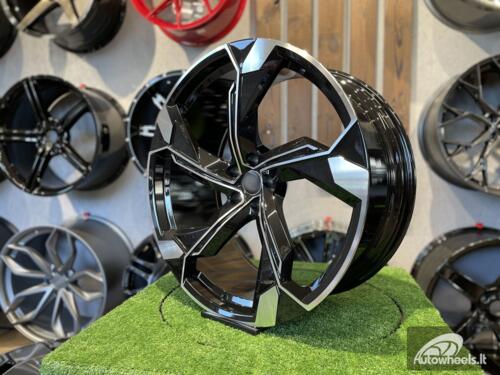Ratlankis R19x8.5  5X112  ET  34  66.5  Y1201  (IN5633)  Black Polished (MB)  For AUD  (K8)