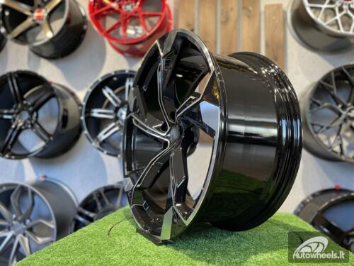 Ratlankis R19x8.5  5X112  ET  34  66.5  Y1201  (IN5633)  Black Polished (MB)  For AUD  (K8)