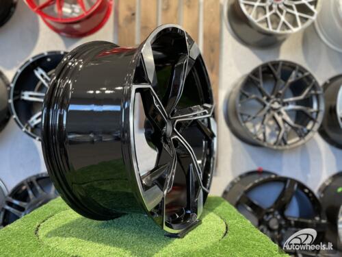 Ratlankis R19x8.5  5X112  ET  34  66.5  Y1201  (IN5633)  Black Polished (MB)  For AUD  (K8)