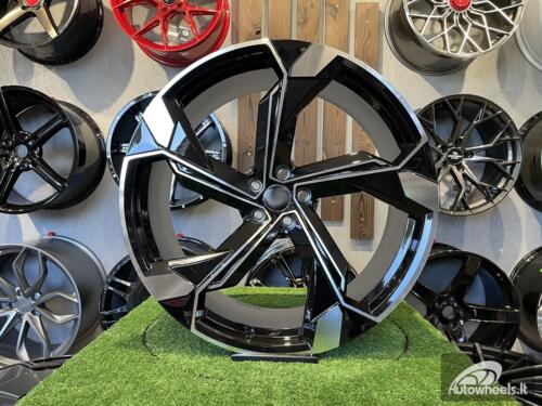 Ratlankis R20x9  5X112  ET  38  66.5  Y1201  (FBX150)  Black Polished (MB)  For AUD  (K8)  (HYBRID FORGED)
