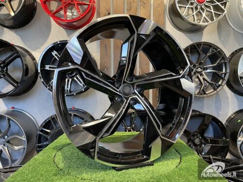 Ratlankis R20x9  5X112  ET  38  66.5  Y1201  (FBX150)  Black Polished (MB)  For AUD  (K8)  (HYBRID FORGED)