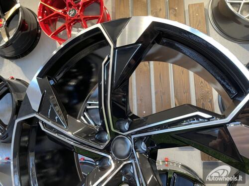 Ratlankis R20x9  5X112  ET  38  66.5  Y1201  (FBX150)  Black Polished (MB)  For AUD  (K8)  (HYBRID FORGED)