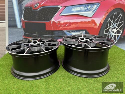 Ratlankis OEM Speedline Aston Martin DBX MY87 22X10 5X128 ET56 75.1 Black with Diamond Cut