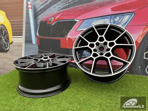 Ratlankis OEM Speedline Aston Martin DBX MY87 22X10 5X128 ET56 75.1 Black with Diamond Cut