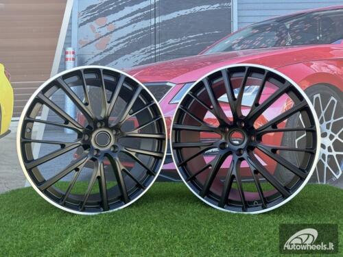 Ratlankis OEM Aston Martin DBX 707 23X11.5 5X128 ET48 75.1 Black with Diamond Cut Lip