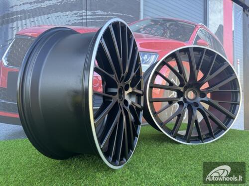 Ratlankis OEM Aston Martin DBX 707 23X11.5 5X128 ET48 75.1 Black with Diamond Cut Lip