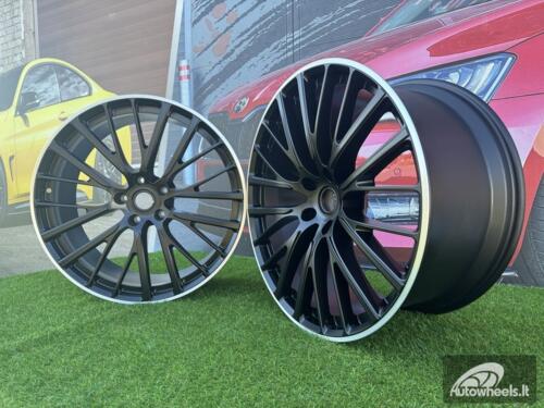 Ratlankis OEM Aston Martin DBX 707 23X11.5 5X128 ET48 75.1 Black with Diamond Cut Lip
