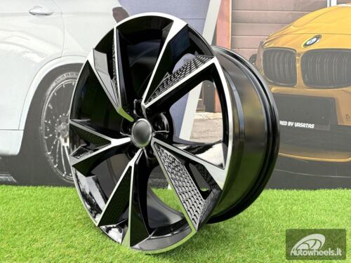 Ratlankis R20x8.5  5X112  ET  35  66.5  B1566  (FBX008)  Black Polished (MB)  For AUD  (A+Z6)  (HYBRID FORGED)