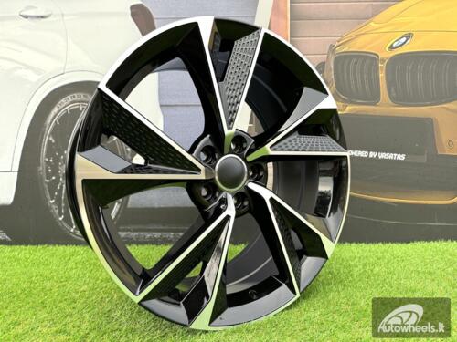 Ratlankis R20x8.5  5X112  ET  35  66.5  B1566  (FBX008)  Black Polished (MB)  For AUD  (A+Z6)  (HYBRID FORGED)