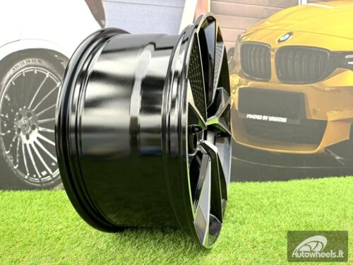Ratlankis R20x8.5  5X112  ET  35  66.5  B1566  (FBX008)  Black Polished (MB)  For AUD  (A+Z6)  (HYBRID FORGED)