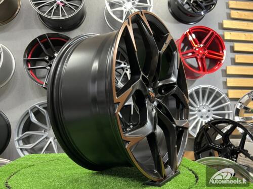 Ratlankis R19x8.5  5X112  ET  40  57.1  I5572  (FBX220)  Black Polished Half Matt Cooper (MBHMC)  For CUPRA  (K8+P2)  (HYBRID FORGED)